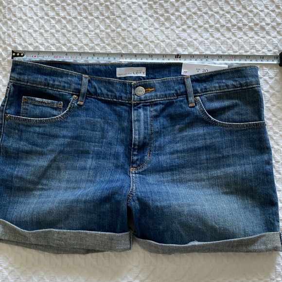 Indigo Wash Denim Roll Shorts - Picture 2 of 8